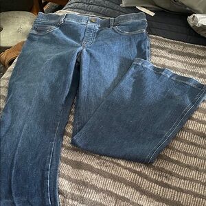 SPANX Women's Straight Leg Blue Jeans